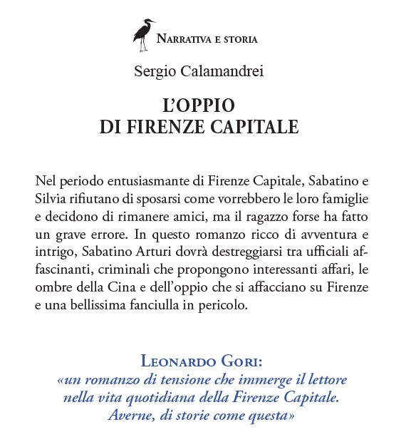 Retro copertina di L'oppio di Firenze Capitale